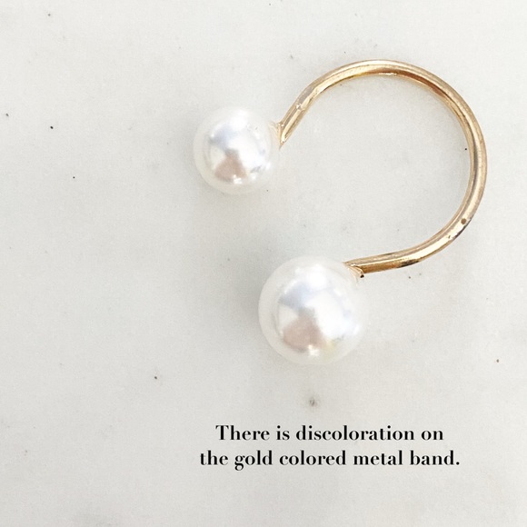 🆑 "Juliette" Ring || White Double Pearl Statement - Picture 9 of 11